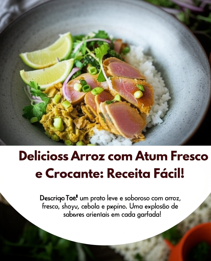 Delicioso Arroz com Atum Fresco e Crocante: Receita Fácil!