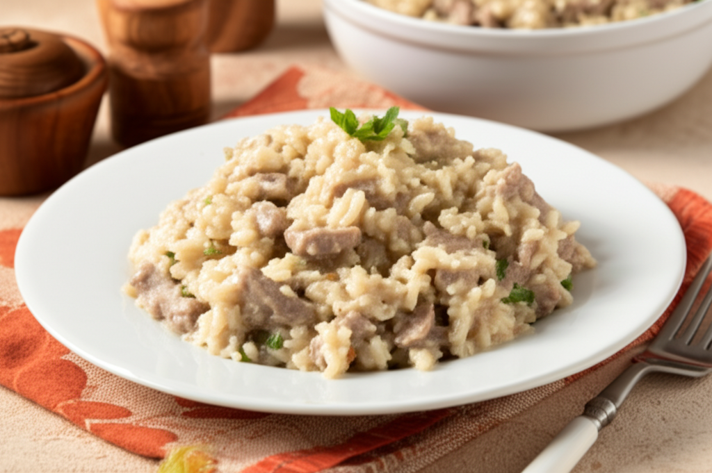 Arroz Cremoso com Patinho e Requeijão: Uma Explosão de Sabor!