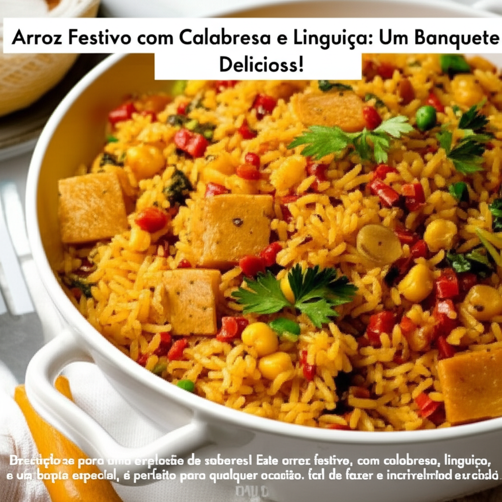 Arroz Festivo com Calabresa e Linguiça: Um Banquete Delicioso!