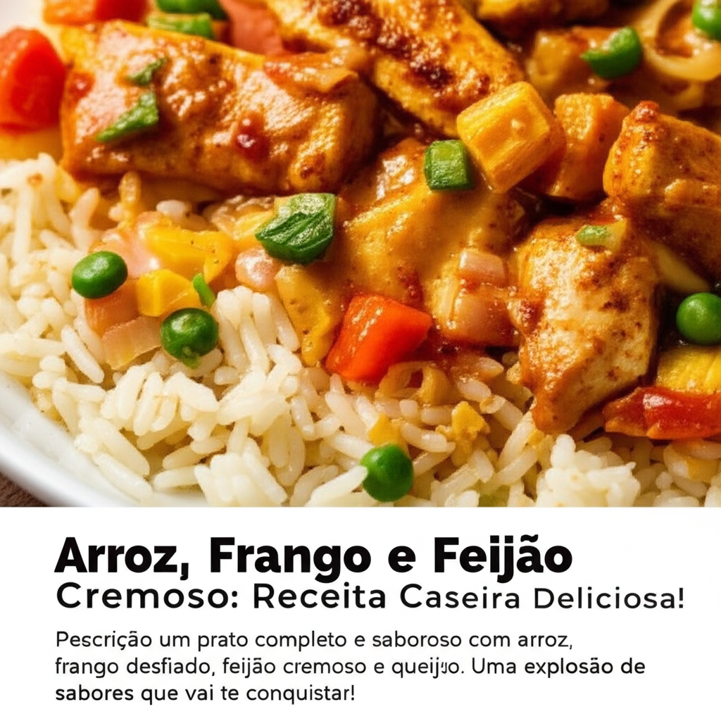 Arroz, Frango e Feijão Cremoso: Receita Caseira Deliciosa!