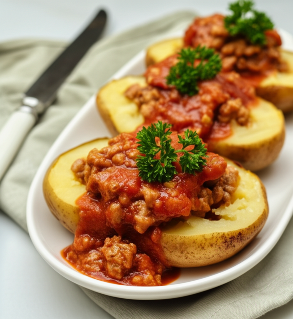 Batatas Recheadas com Carne e Molho de Tomate: Um Clássico Delicioso!