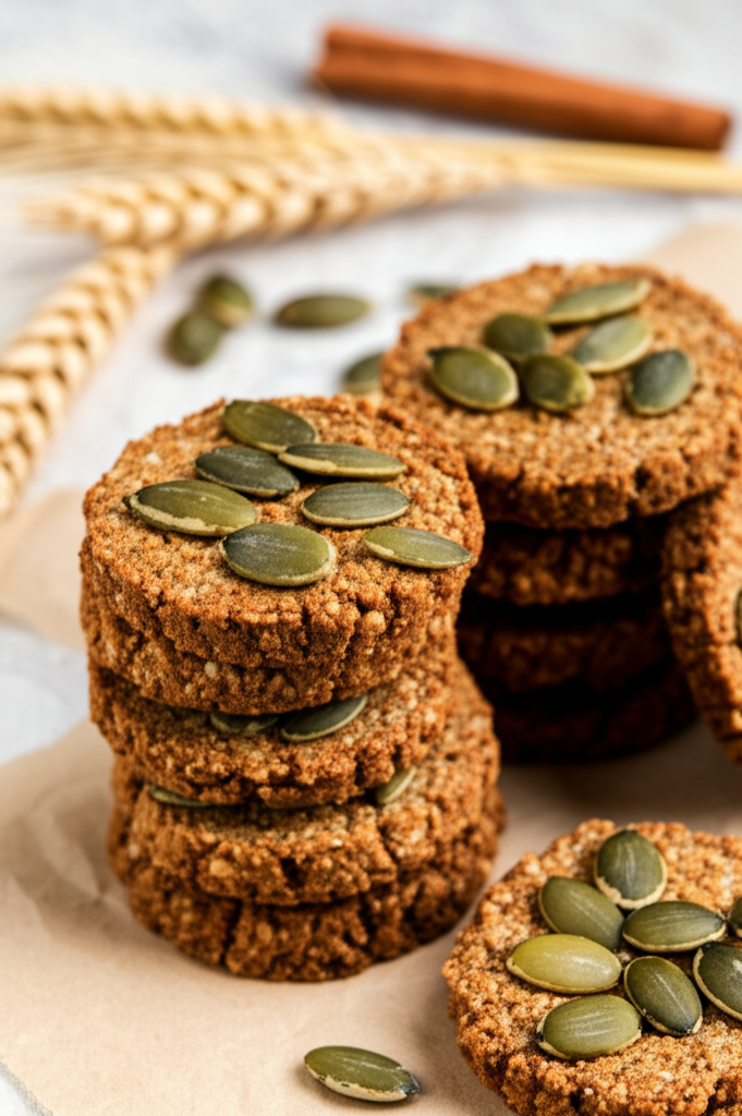 Biscoitos Crocantes de Semente de Abóbora e Aveia: Um Tesouro de Sabor!