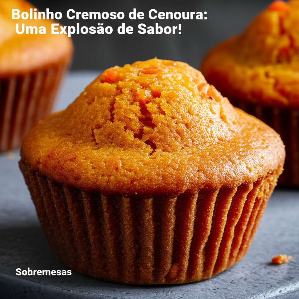 Bolinho Cremoso de Cenoura: Uma Explosão de Sabor!