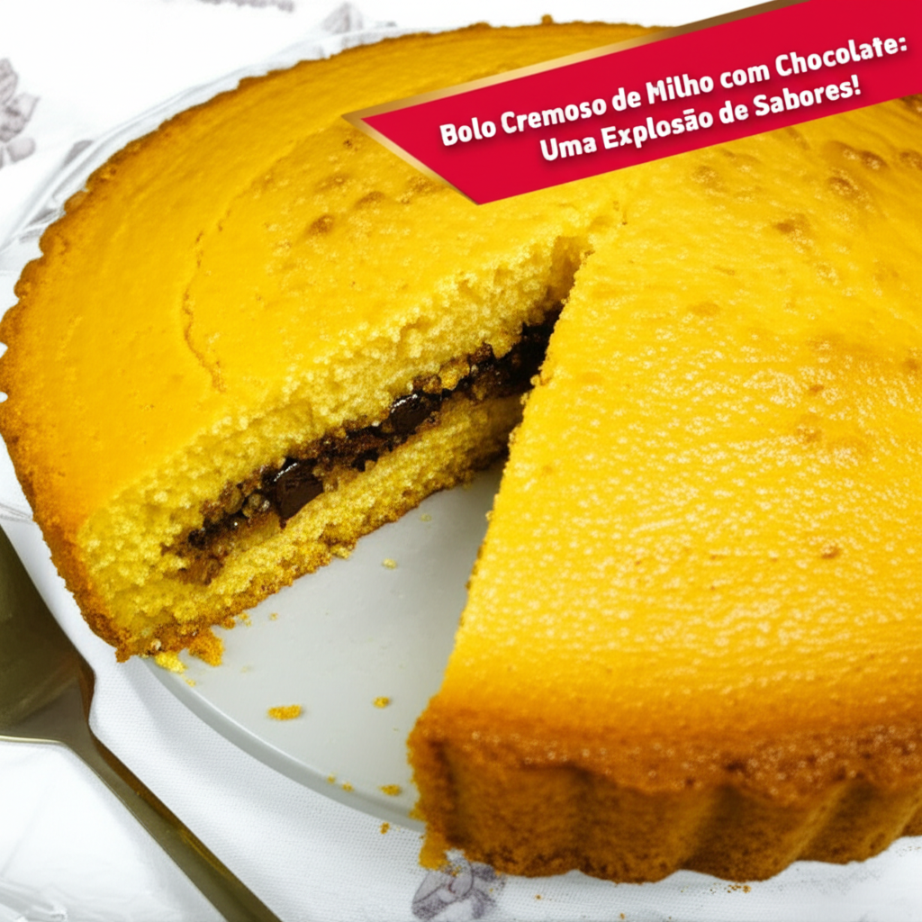 Bolo Cremoso de Milho com Chocolate: Uma Explosão de Sabores!