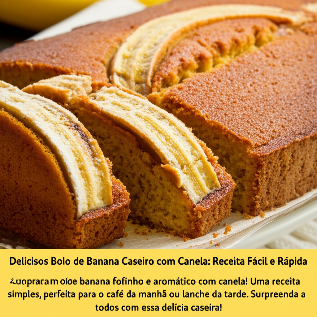 Delicioso Bolo de Banana Caseiro com Canela: Receita Fácil e Rápida