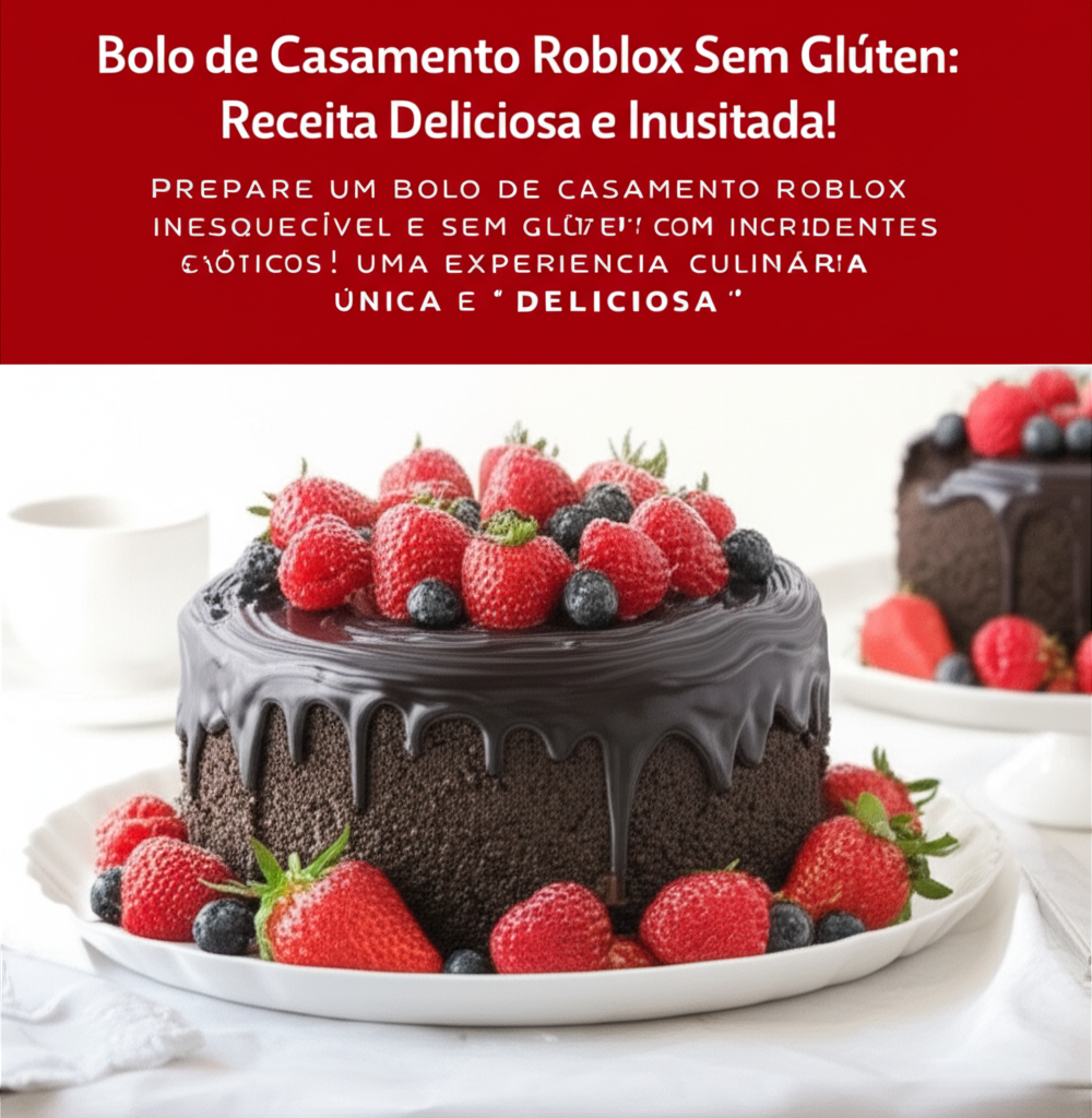 Bolo de Casamento Roblox Sem Glúten: Receita Deliciosa e Inusitada!