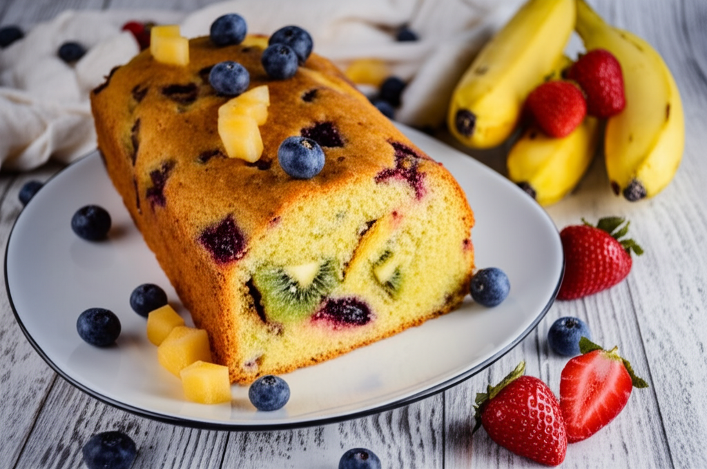 Bolo Fit Delicioso de Frutas Sem Glúten, Lactose e Açúcar