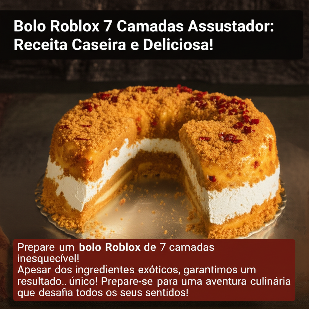 Bolo Roblox 7 Camadas Assustador: Receita Caseira e Deliciosa!