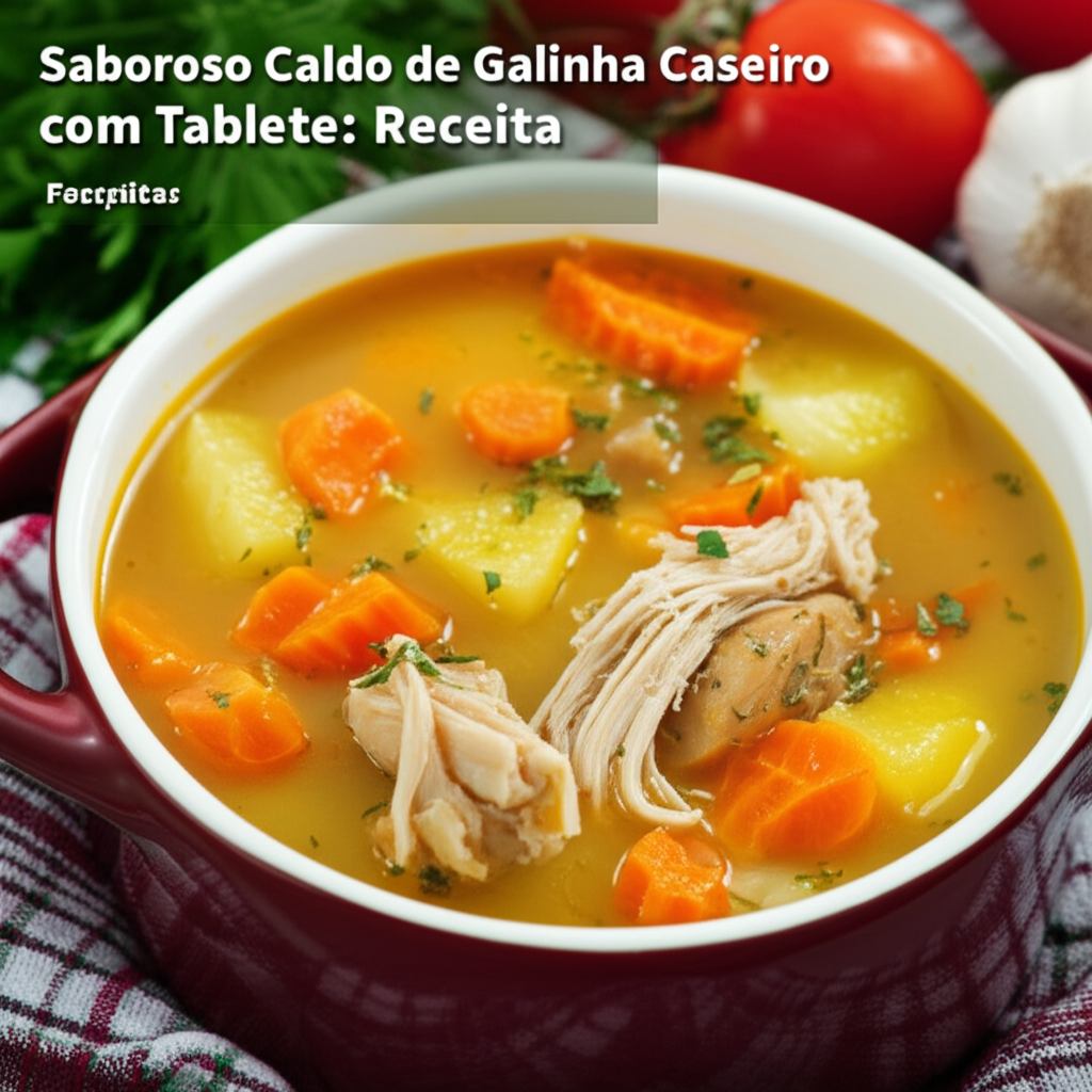 Saboroso Caldo de Galinha Caseiro com Tablete: Receita Fácil