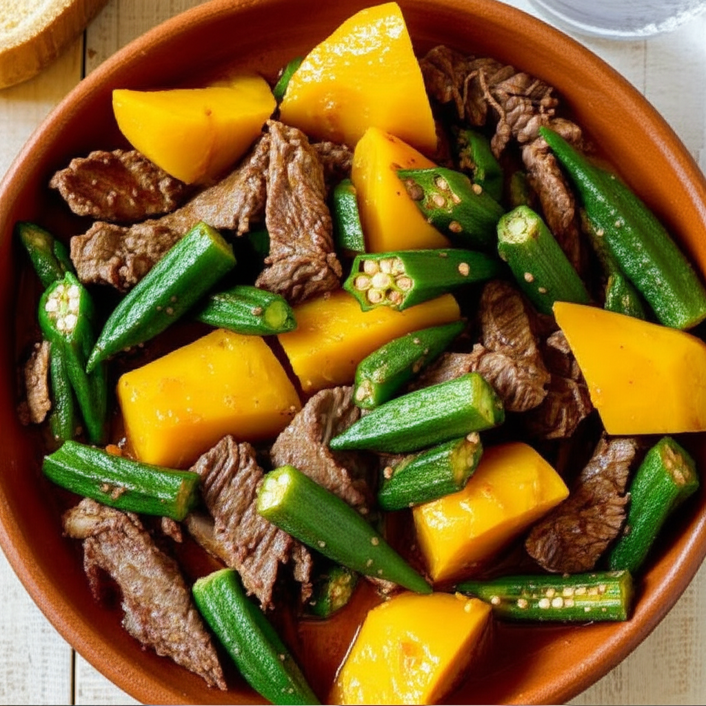 Carne com Quiabo e Mandioca: Receita Caseira Fácil e Deliciosa!
