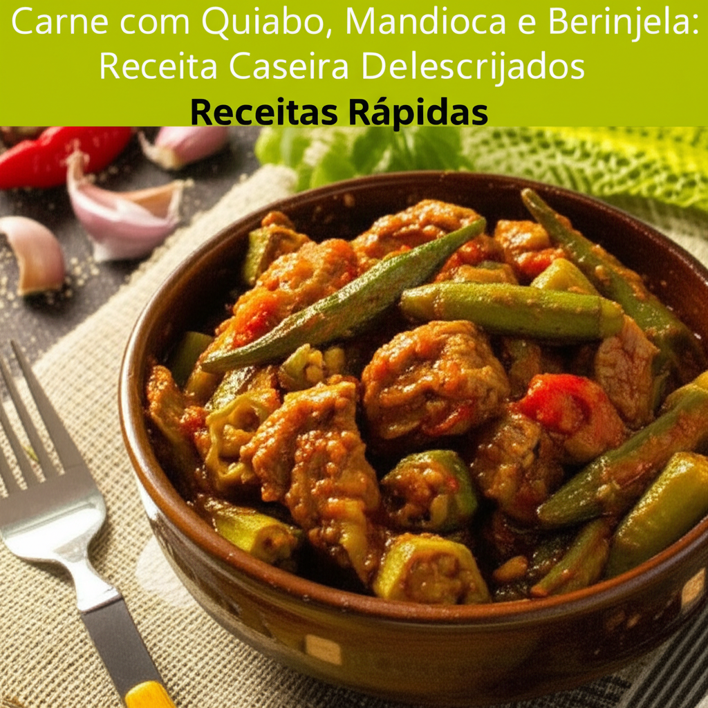Carne com Quiabo, Mandioca e Berinjela: Receita Caseira Deliciosa
