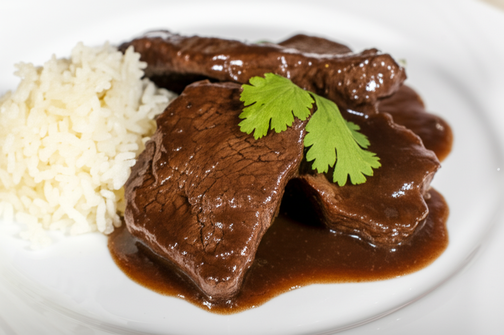Carne Rápida ao Molho Madeira com Toque de Coentro