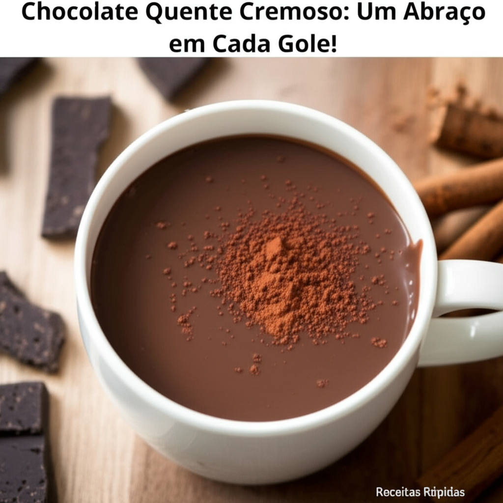 Chocolate Quente Cremoso: Um Abraço em Cada Gole!