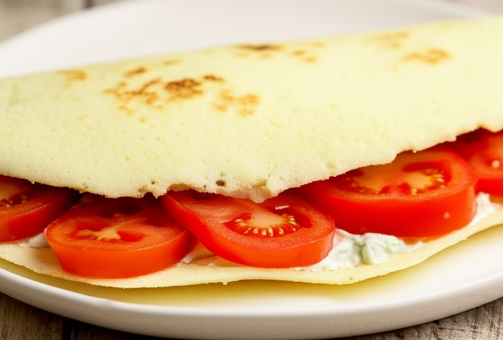 Crepioca de Batata Doce com Tomate: Uma Explosão de Sabores!