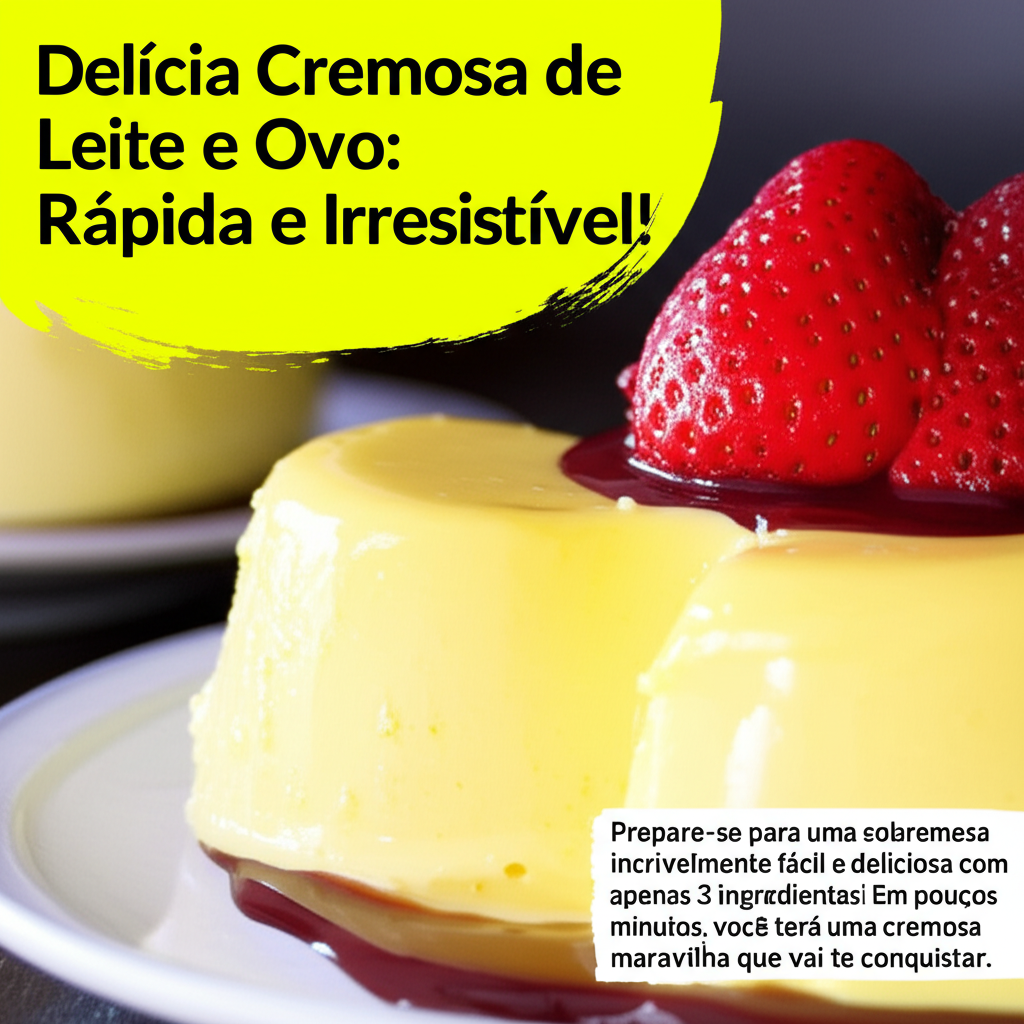 Delícia Cremosa de Leite e Ovo: Rápida e Irresistível!