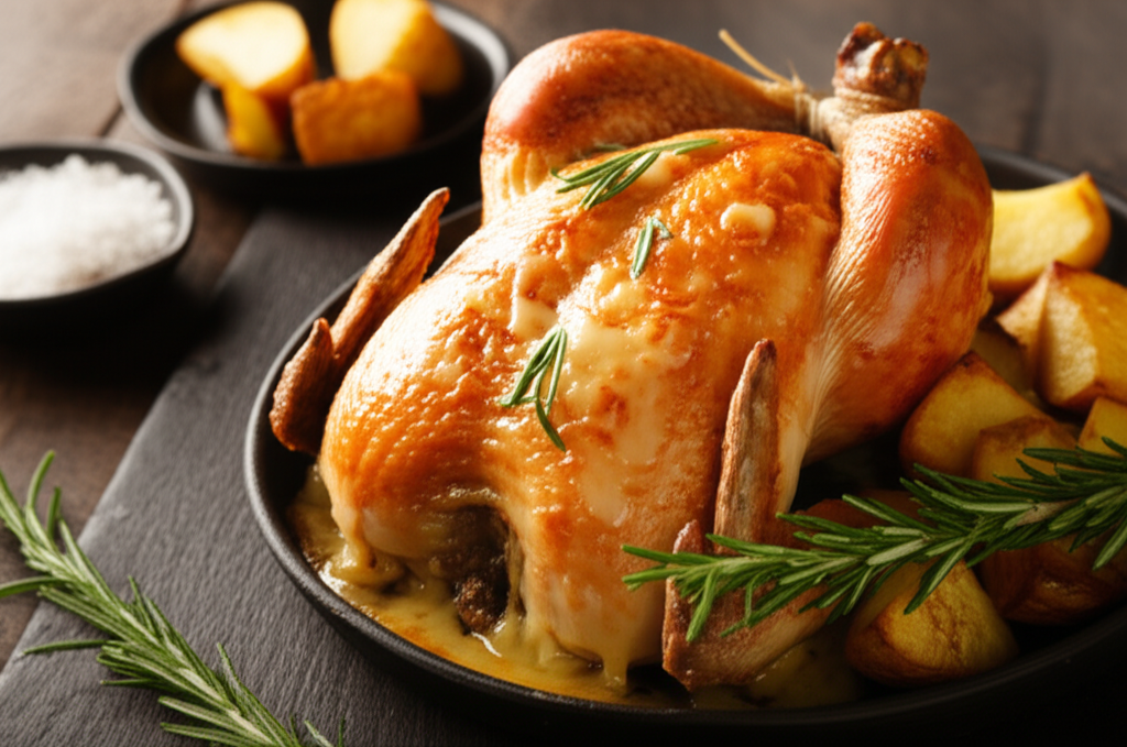 Frango Assado com Queijo Cremoso e Paz: Receita Rápida e Deliciosa
