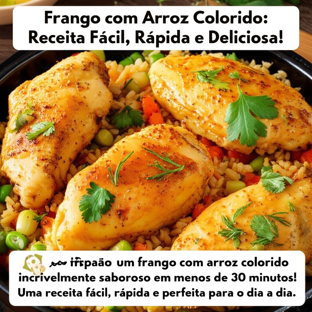 Frango com Arroz Colorido: Receita Fácil, Rápida e Deliciosa!