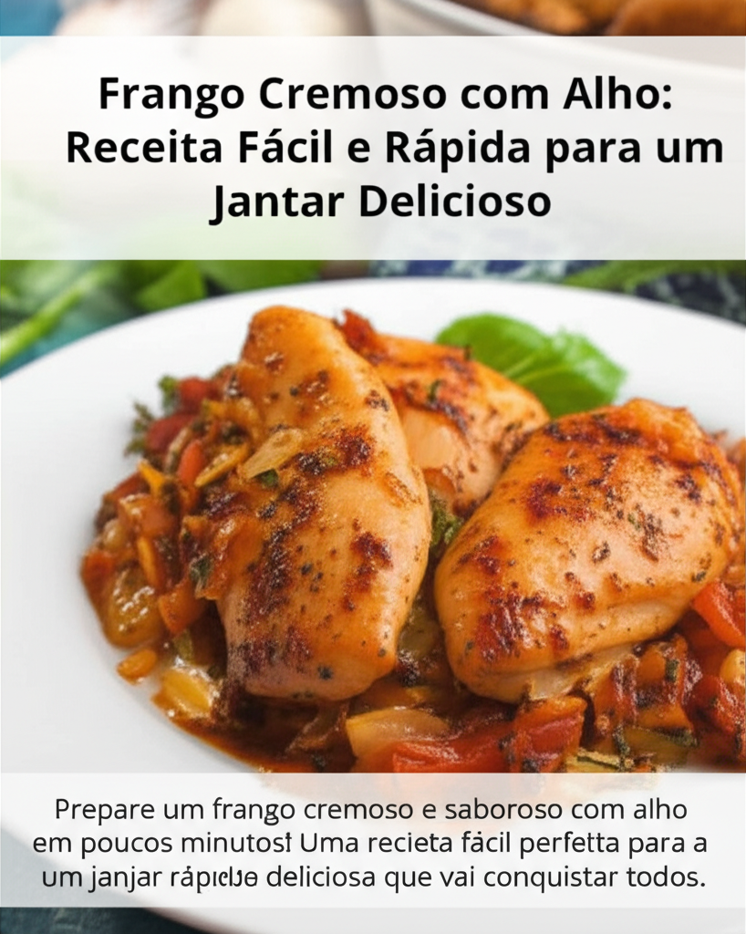 Frango Cremoso com Alho: Receita Fácil e Rápida para um Jantar Delicioso