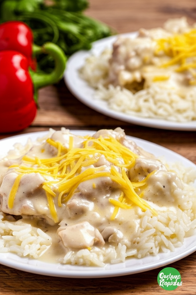 Frango Cremoso com Arroz e Queijo: Uma Explosão de Sabor em Minutos!