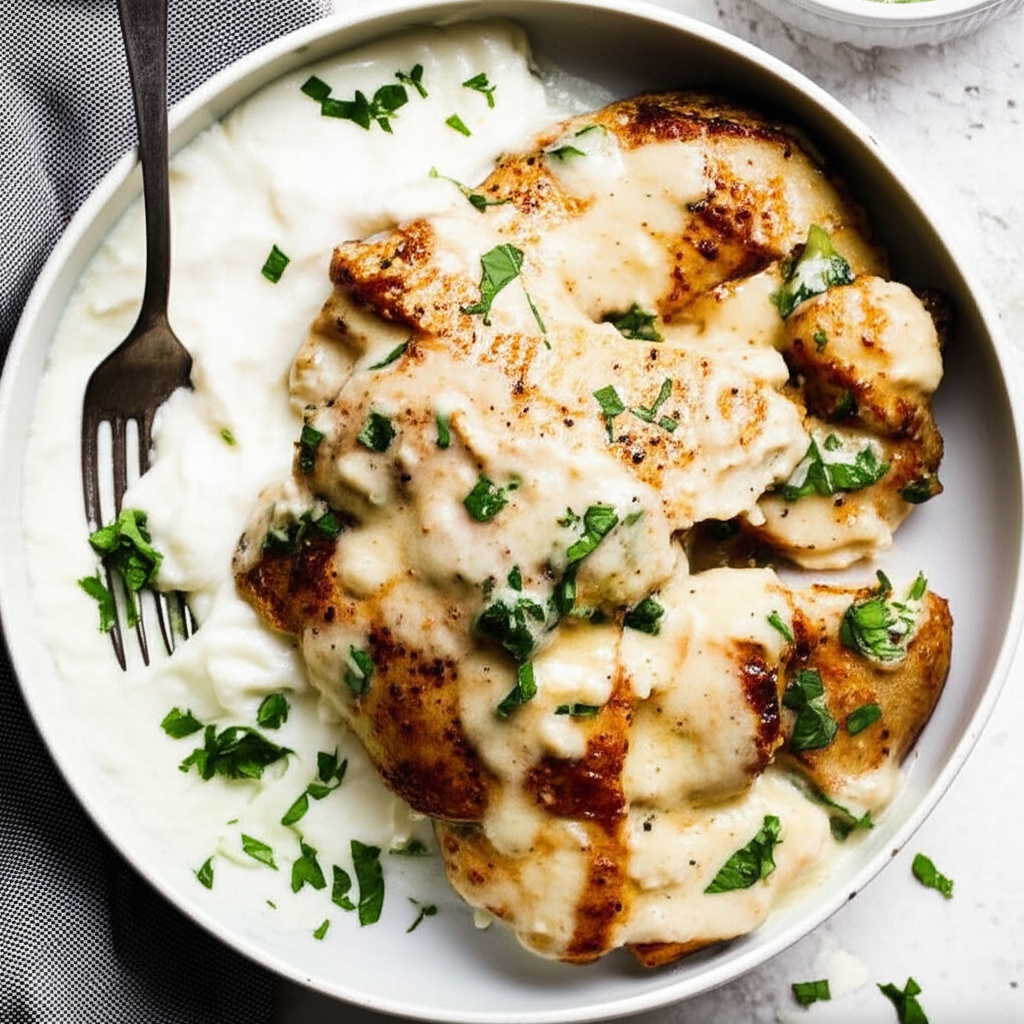 Frango Cremoso Caseiro com Iogurte e Farinha Integral: Receita Fácil