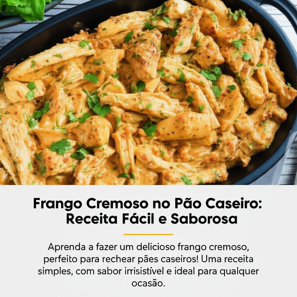Frango Cremoso no Pão Caseiro: Receita Fácil e Saborosa