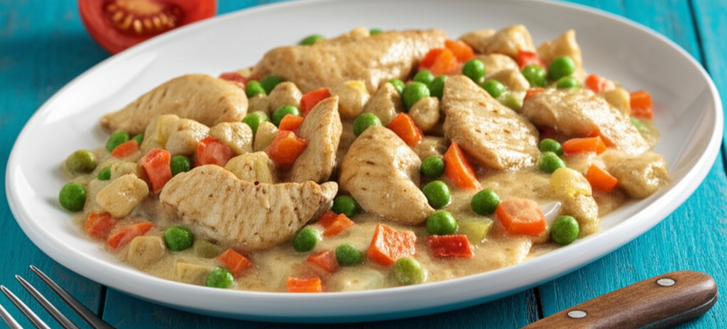 Frango Cremoso com Tapioca e Legumes Radiantes (30 Minutos!)