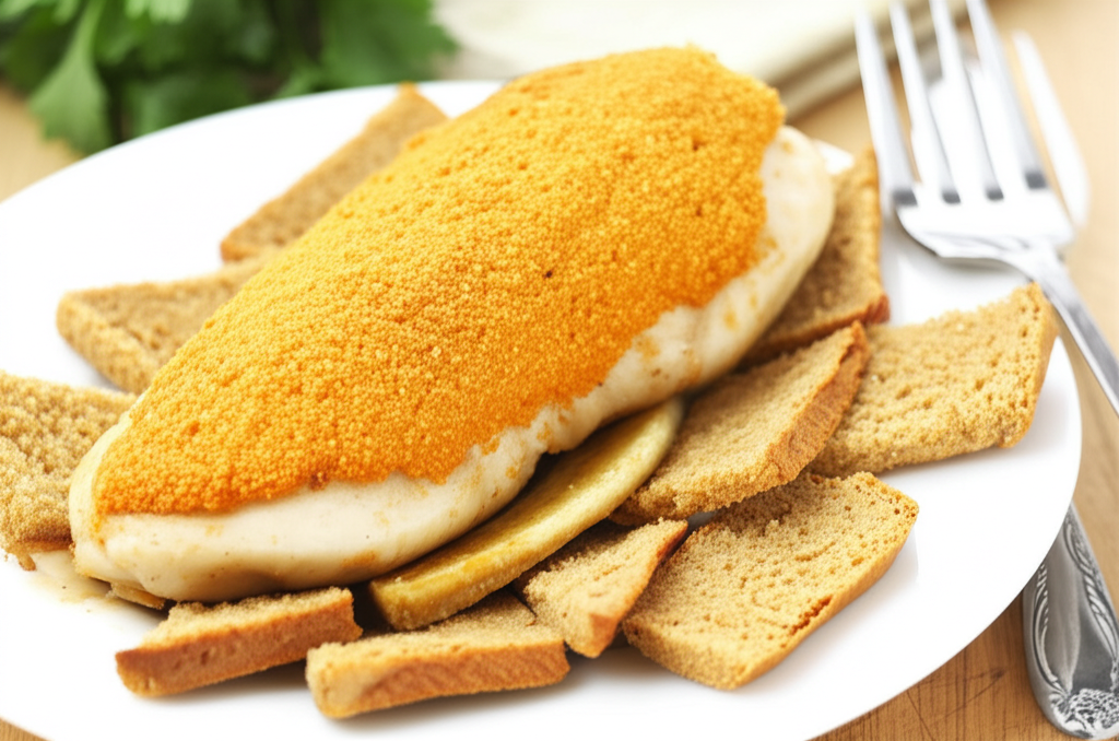 Frango Surpresa com Crosta de Pão e Banana: Rápido e Delicioso!