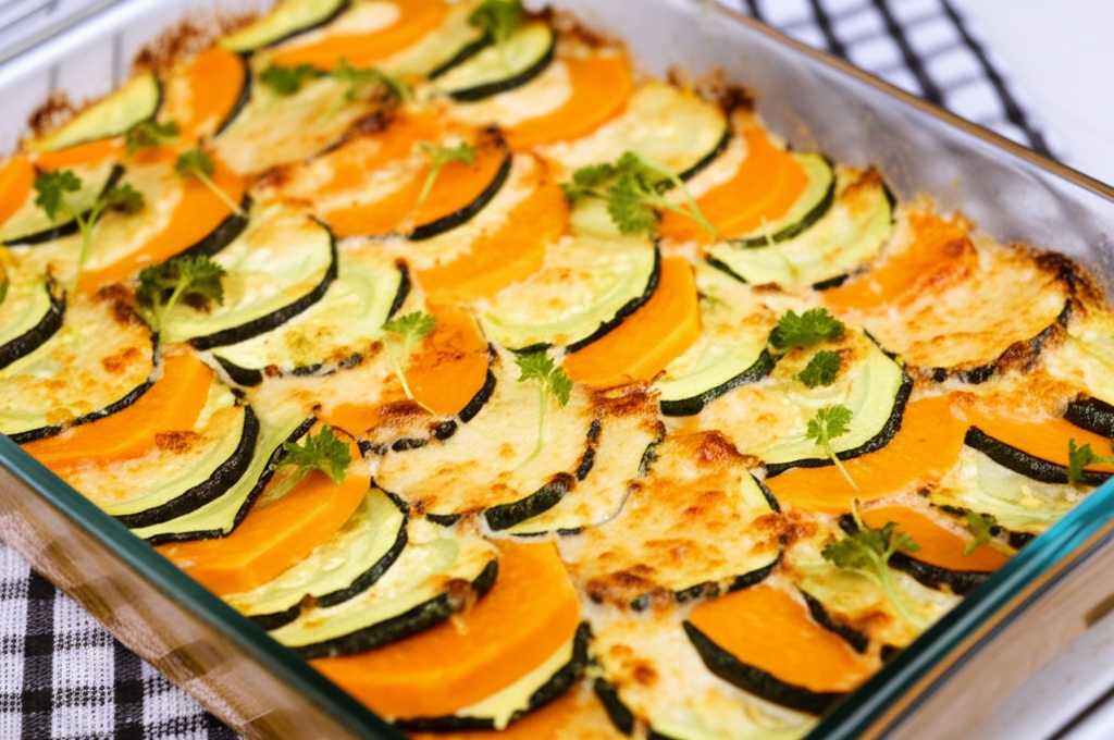 Gratinado de Abobrinha, Batata e Abóbora Cabutia: Uma Explosão de Sabores!