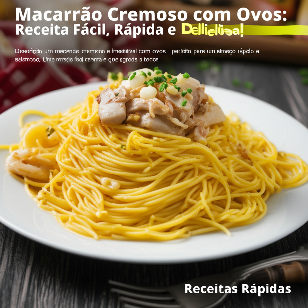 Macarrão Cremoso com Ovos: Receita Fácil, Rápida e Deliciosa!
