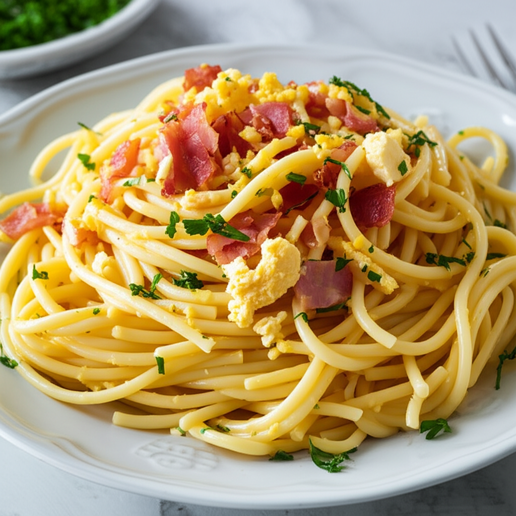 Macarrão Cremoso com Presunto e Ovos: Receita Fácil e Deliciosa