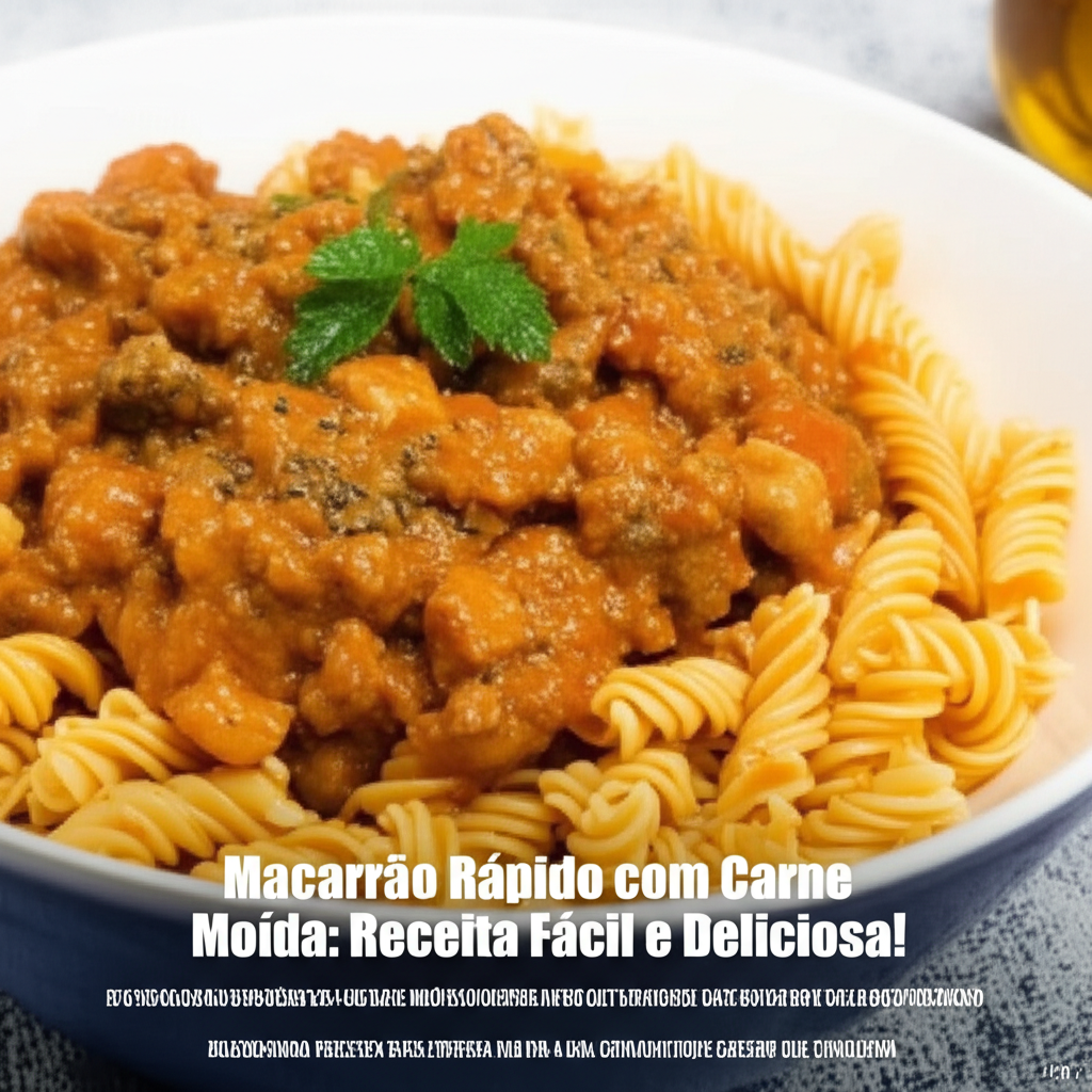 Macarrão Rápido com Carne Moída: Receita Fácil e Deliciosa!
