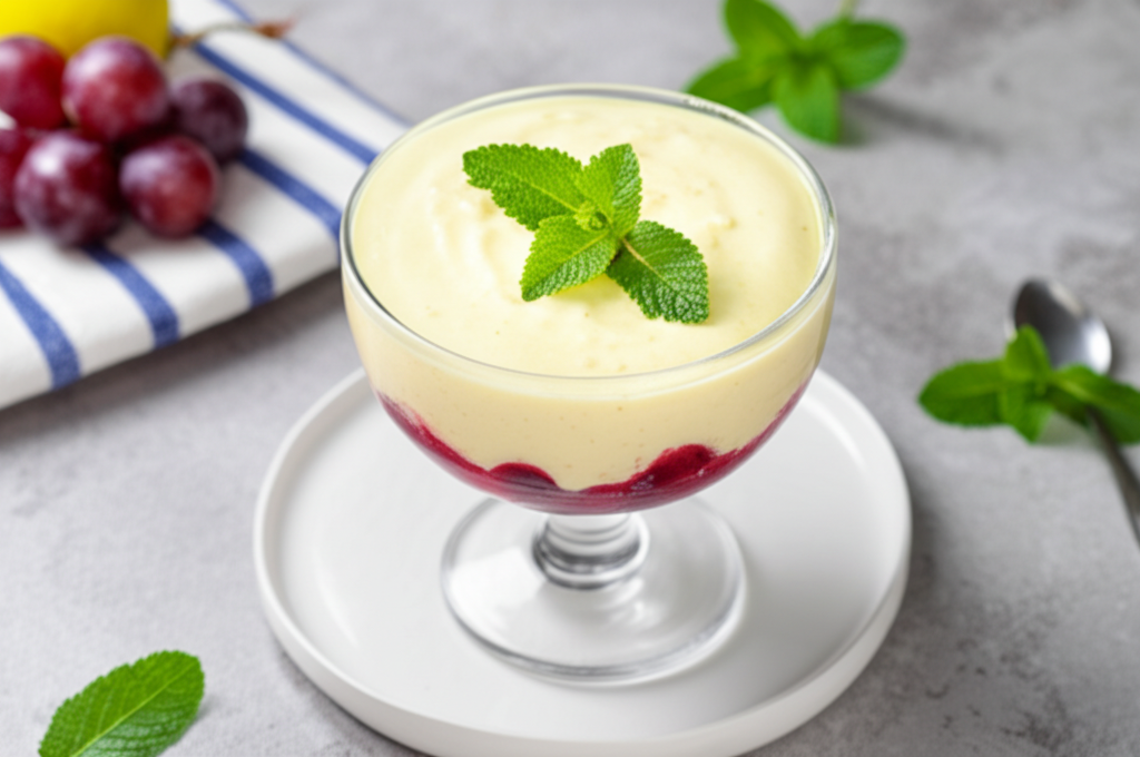 Mousse de Limão com Toque de Uva: Refrescância e Sabor!