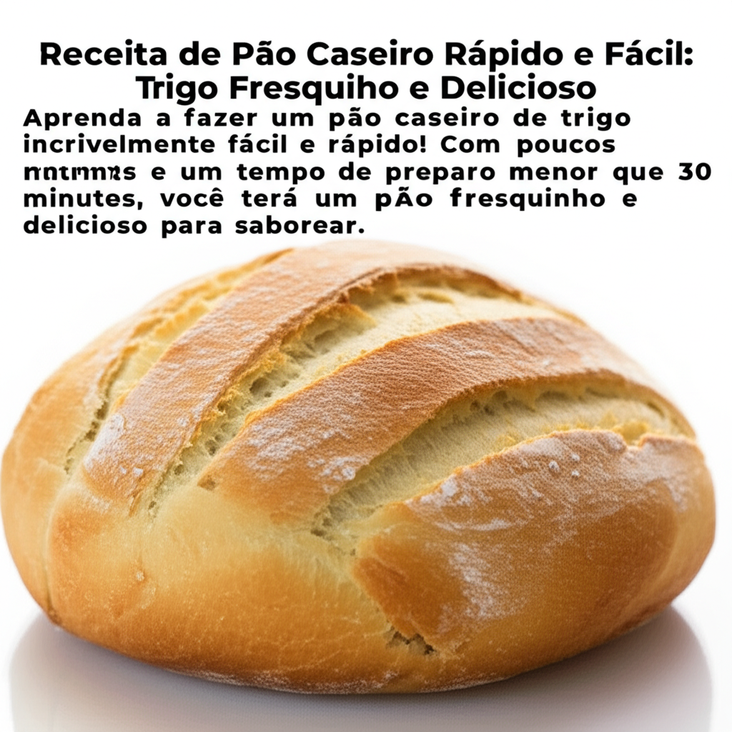 Receita de Pão Caseiro Rápido e Fácil: Trigo Fresquinho e Delicioso