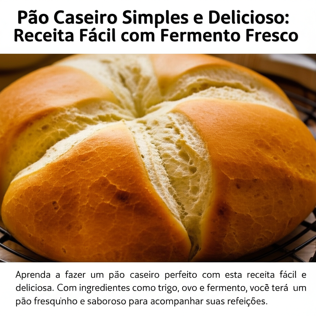 Pão Caseiro Simples e Delicioso: Receita Fácil com Fermento Fresco
