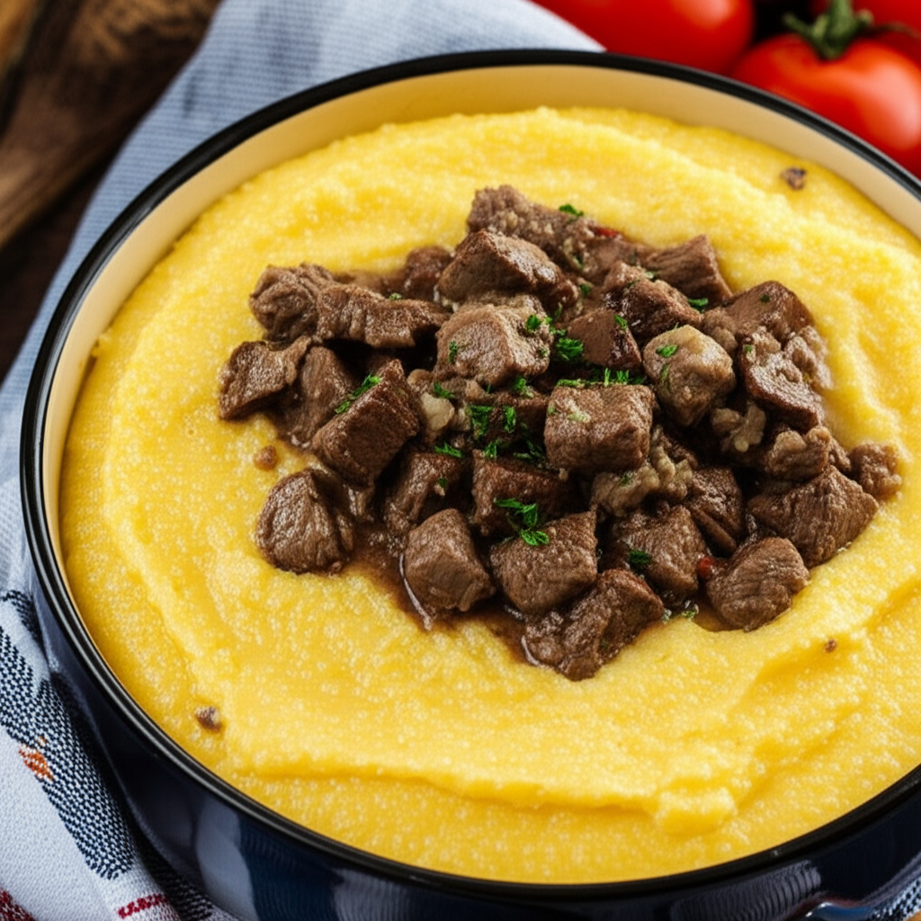 Polenta Cremosa com Carne Moída: Receita Caseira Deliciosa