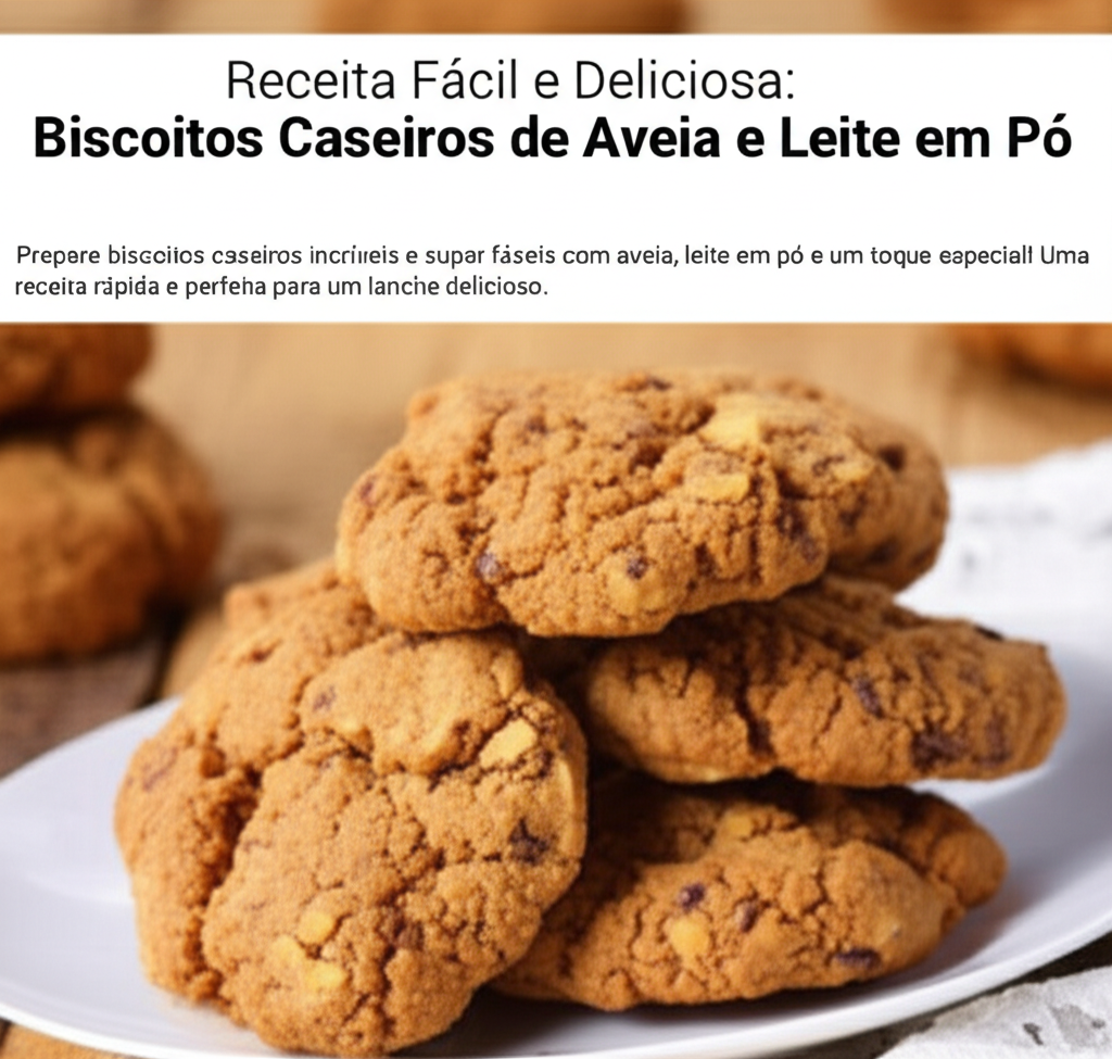 Receita Fácil e Deliciosa: Biscoitos Caseiros de Aveia e Leite em Pó