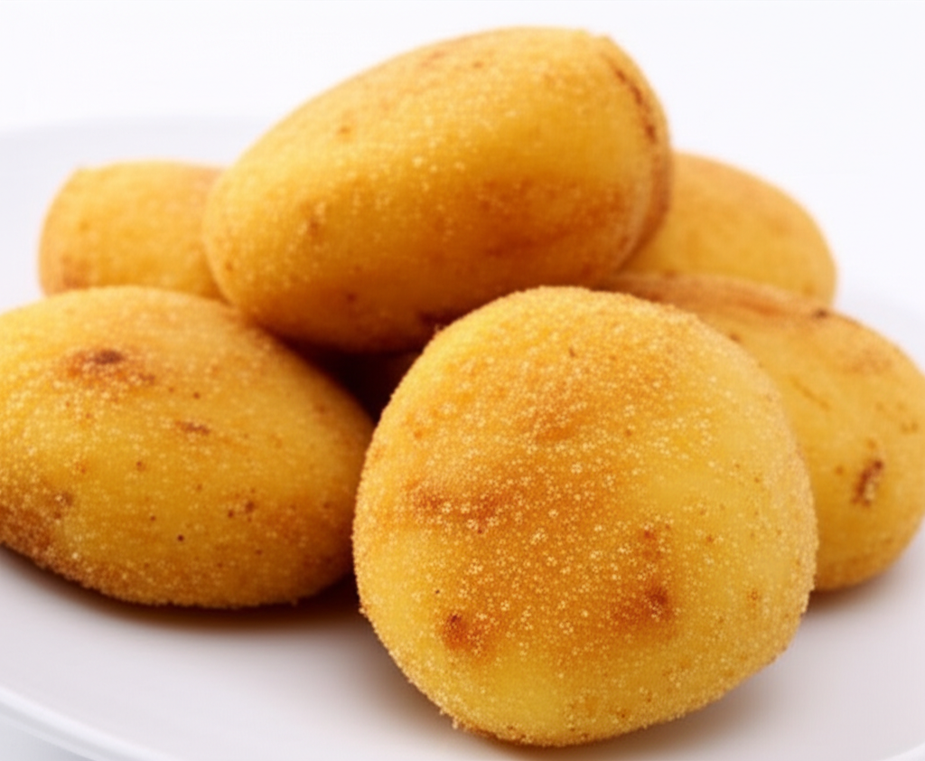 Receita Fácil de Bolinho de Batata com Farinha e Ovo Caseiro