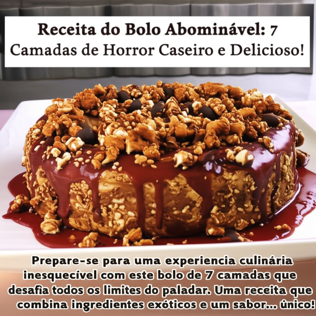 Receita do Bolo Abominável: 7 Camadas de Horror Caseiro e Delicioso!