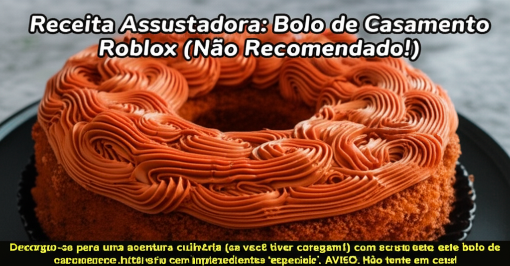 Receita Assustadora: Bolo de Casamento Roblox (Não Recomendado!)
