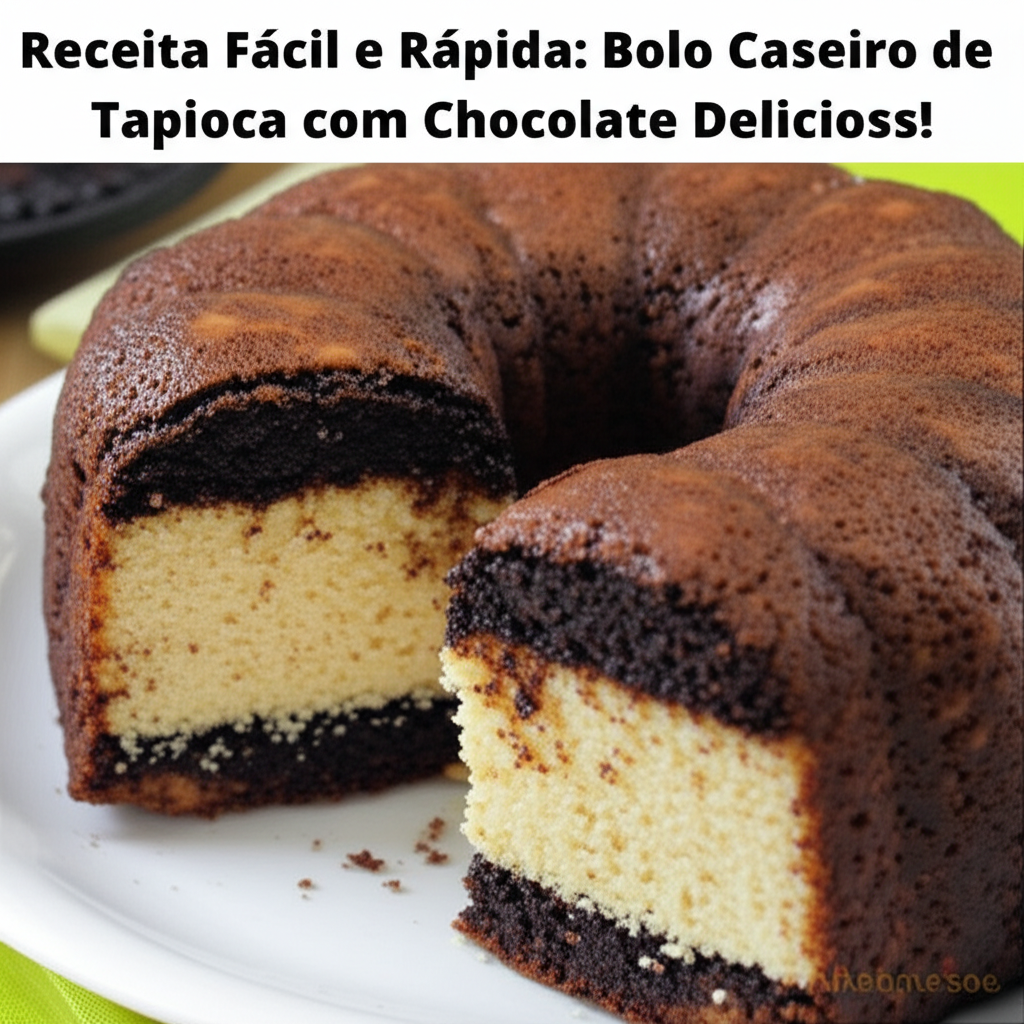 Receita Fácil e Rápida: Bolo Caseiro de Tapioca com Chocolate Delicioso!