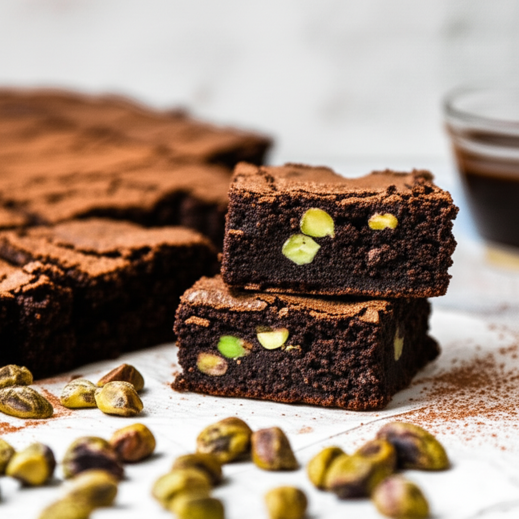 Receita Fácil: Brownie Caseiro de Cacau Fermentado e Pistache