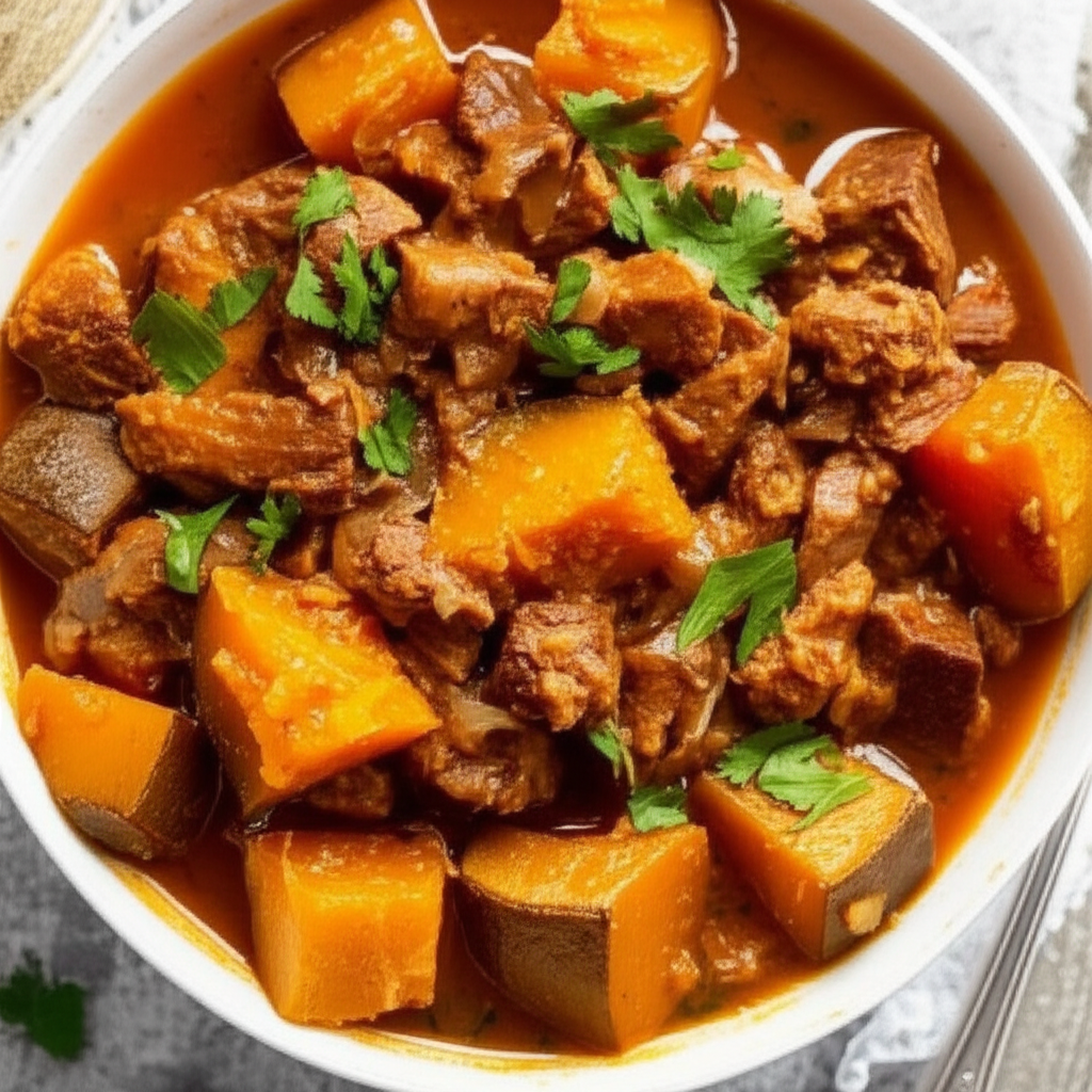 Receita Deliciosa de Carne com Abóbora Moranga Caseira