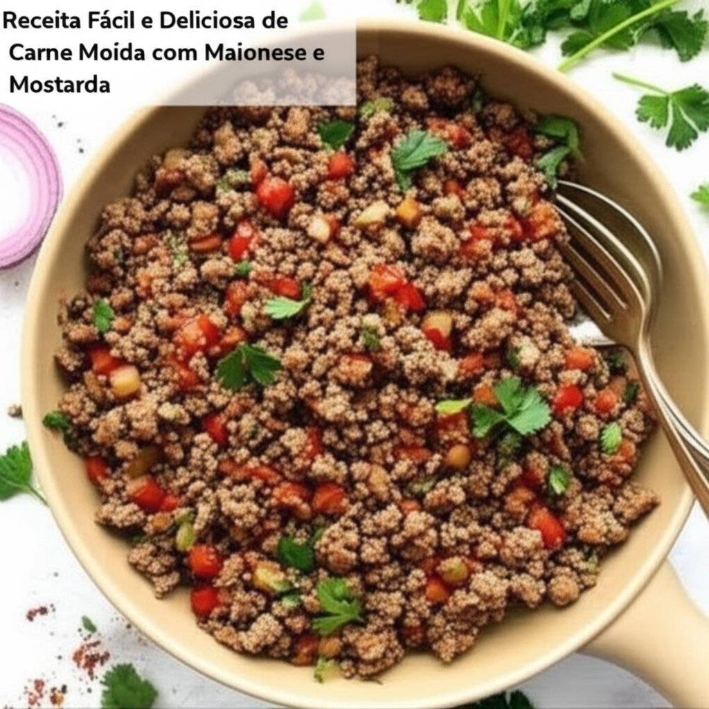 Receita Fácil e Deliciosa de Carne Moída com Maionese e Mostarda