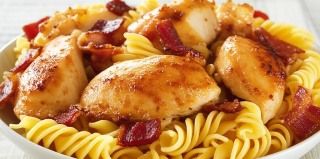 Receita Caseira de Arroz com Frango, Bacon e Macarrão: Fácil!