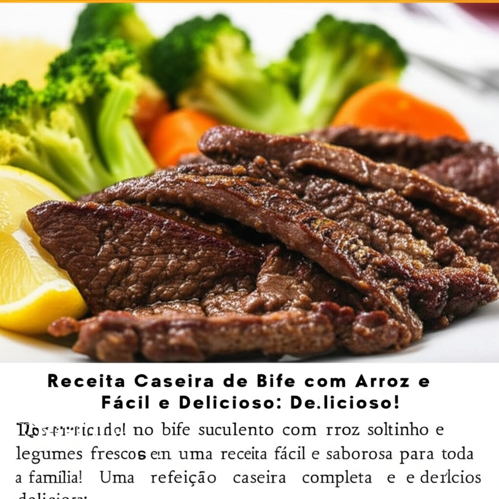 Receita Caseira de Bife com Arroz e Legumes: Fácil e Delicioso!