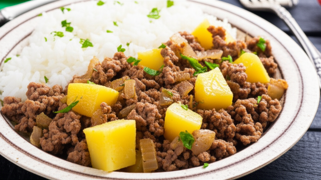 Receita Caseira de Carne Moída com Batata e Arroz: Fácil e Delicioso!