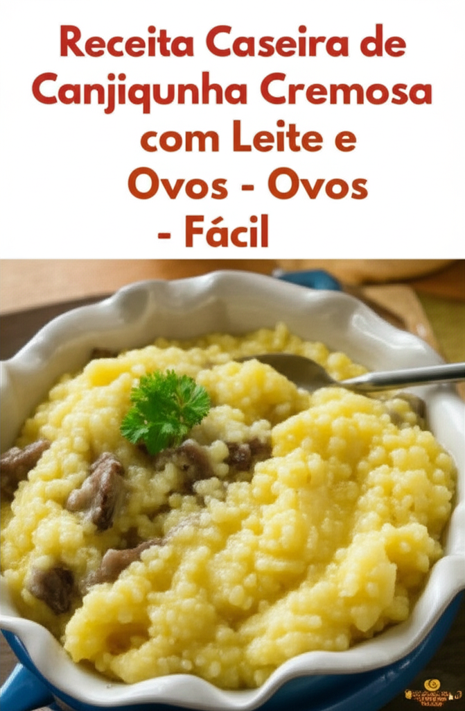 Receita Caseira de Canjiquinha Cremosa com Leite e Ovos - Fácil!