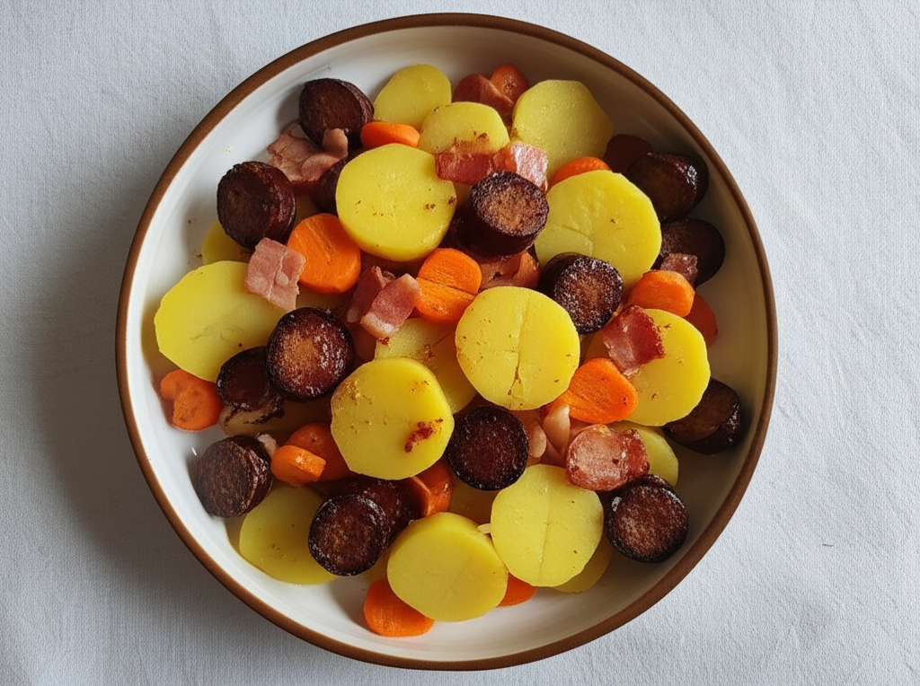 Receita Caseira Fácil: Batata, Cenoura e Bacon Deliciosos