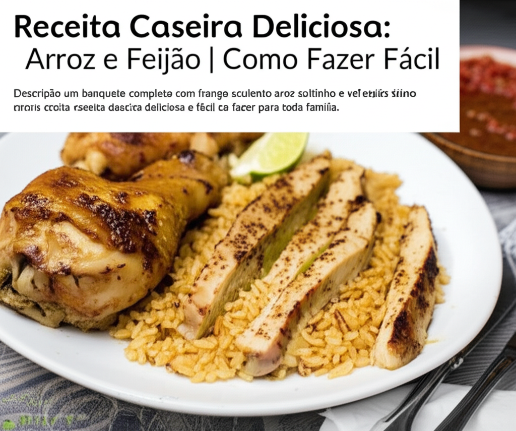 Receita Caseira Deliciosa: Frango, Arroz e Feijão | Como Fazer Fácil