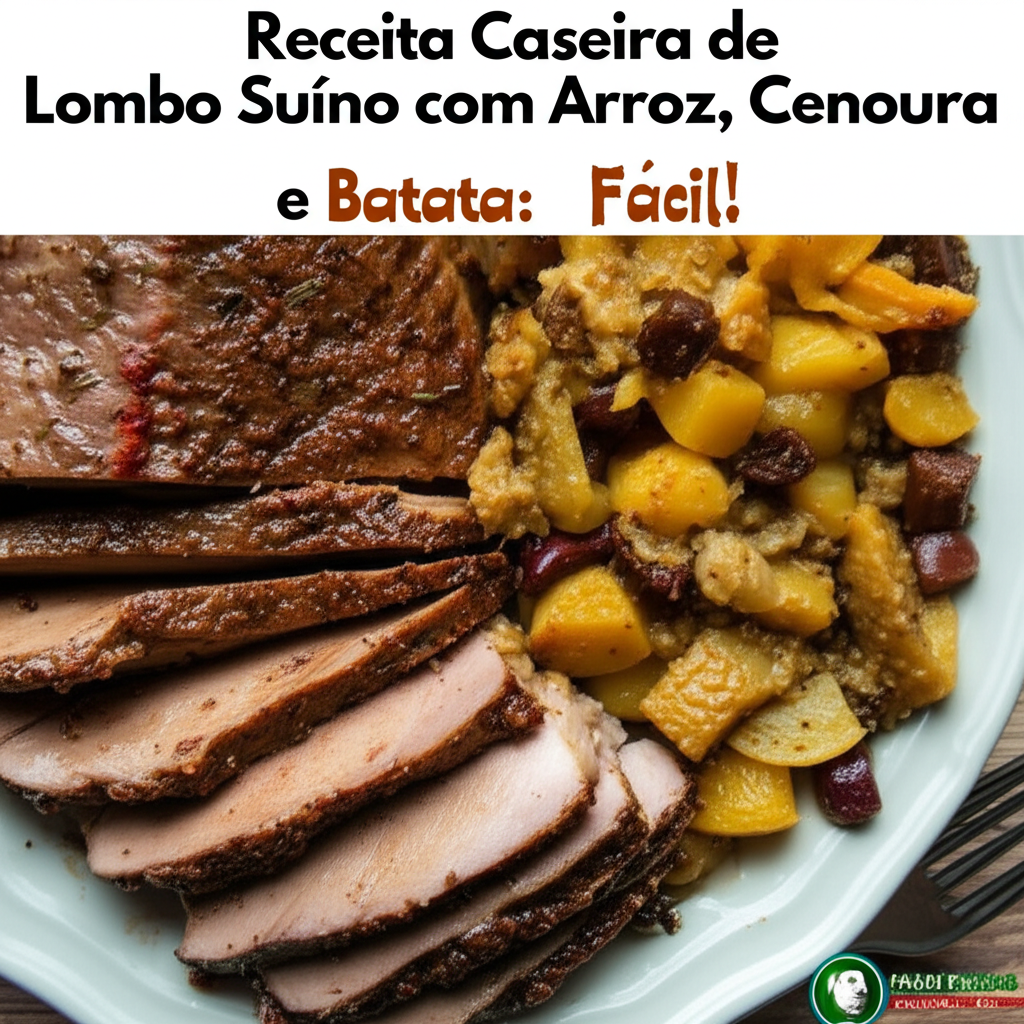 Receita Caseira de Lombo Suíno com Arroz, Cenoura e Batata: Fácil!